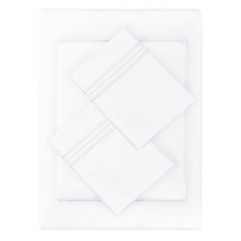 Mellanni 4Piece Bed Sheet Set & Reviews Wayfair